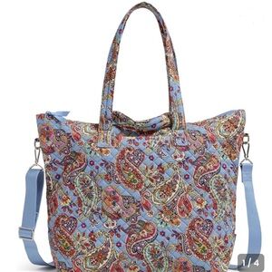 Vera Bradley Cotton Slouchy Tote Bag, Provence Paisley